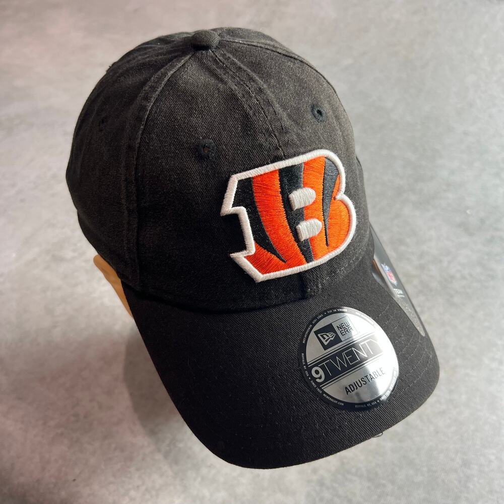 New Era 9TWENTY Cincinnati Bengals Snapback Black Mens Hat Cap One Size NWT
